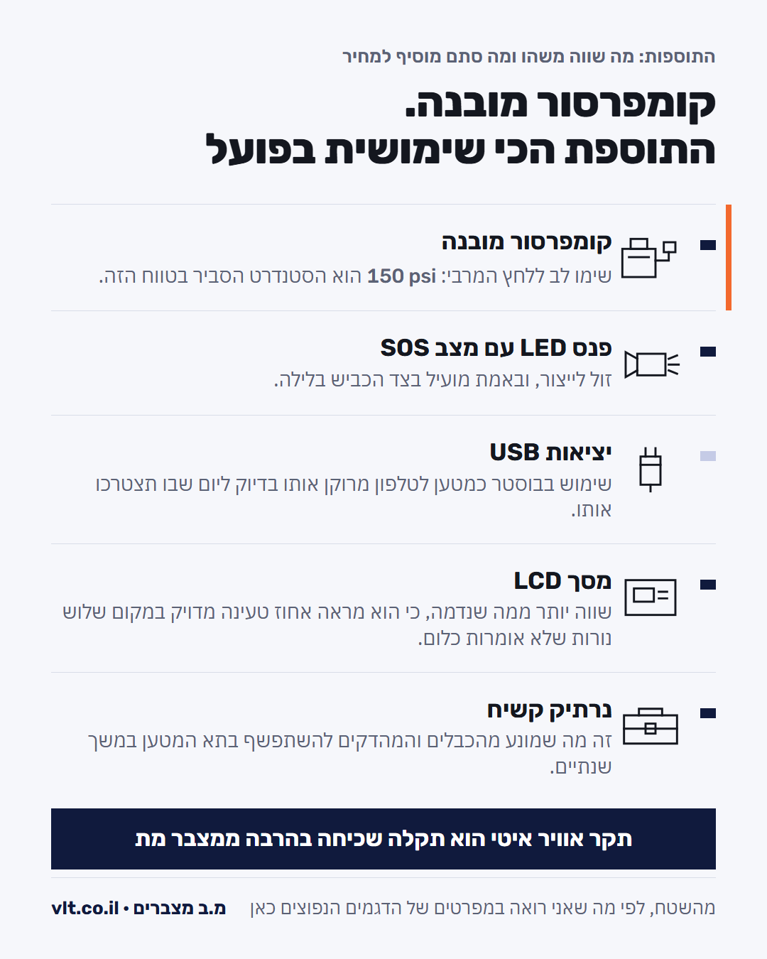בוסטר התנעה לרכב: אילו תוספות במפרט באמת עוזרות בשטח ואילו רק מייקרות את הקופסה